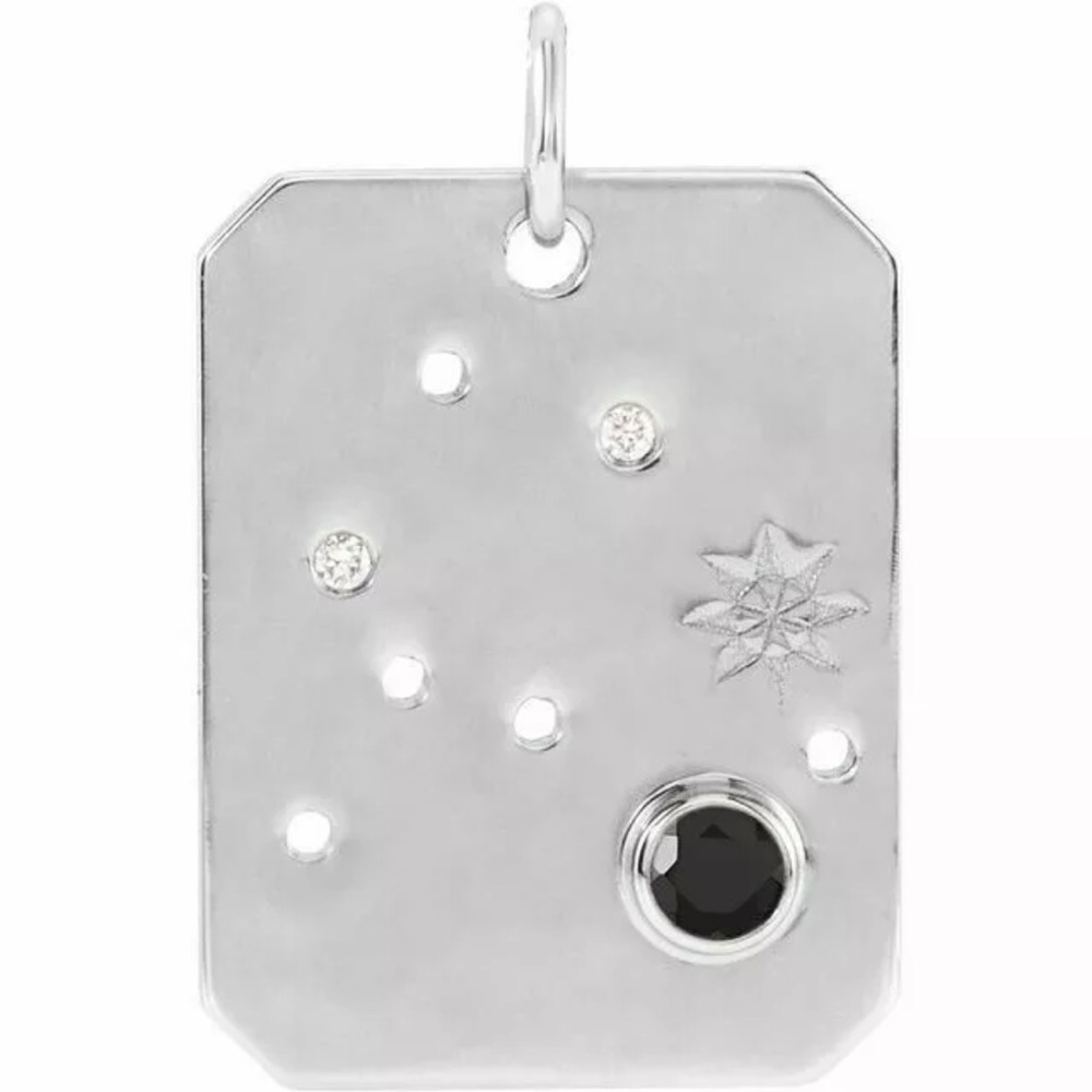 Aquarius Constellation Pendant Spinel & Diamond